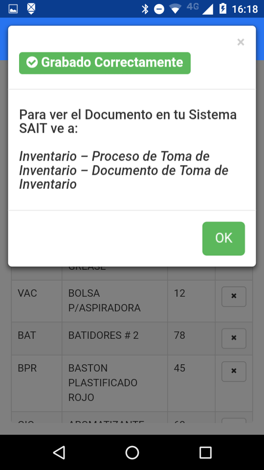 GrabadoCorrectamente